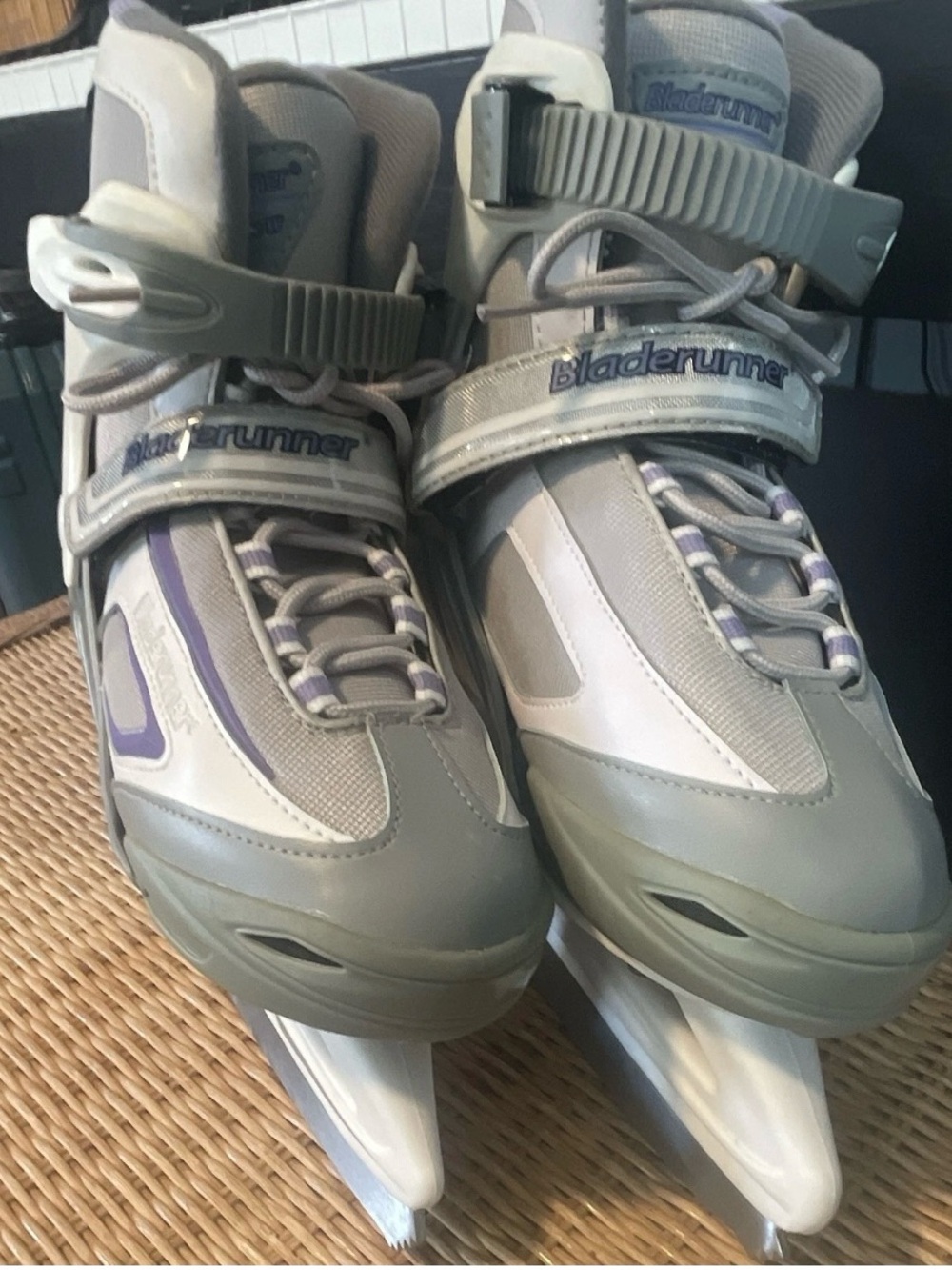 Bladerunner Women's Gray and White Inline ice skates